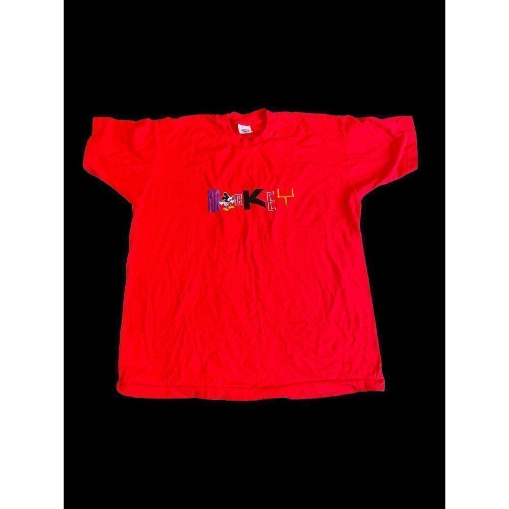 Vintage Mickey & Co Disney Mickey Embroidered Shirt Single Stitch‎ One Size  USA